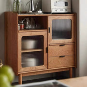 Solid wood side cabinet dining side cabinet living room tea cabinet storage locker custom